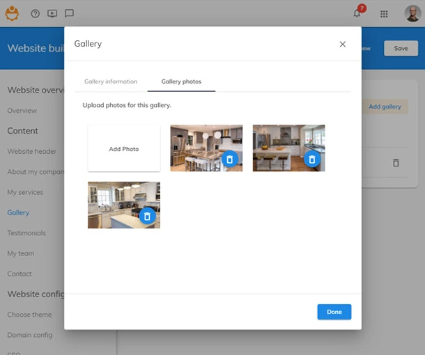 Website Builder Features and themes